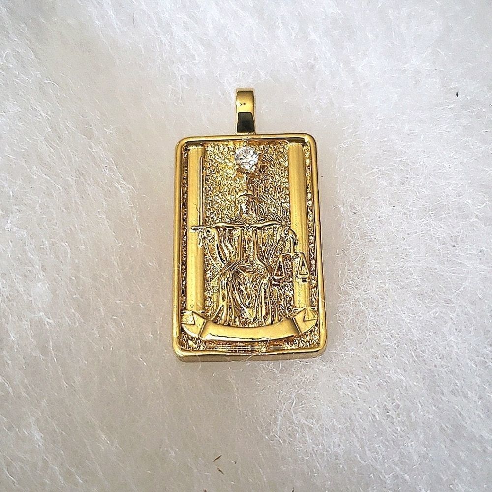 *Justice, Tarot card pendant